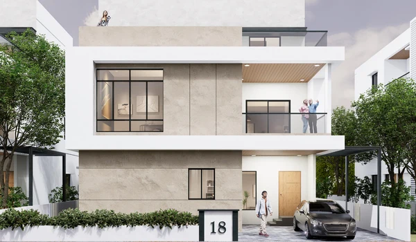 400 Sq. Yd East Facing Villa front elevation