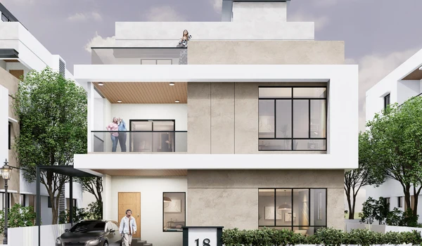 400 Sq. Yd West Facing Villa front elevation