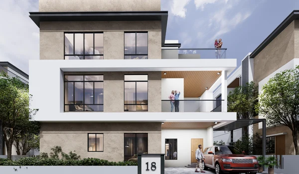 500 Sq. Yd East Facing Villa front elevation