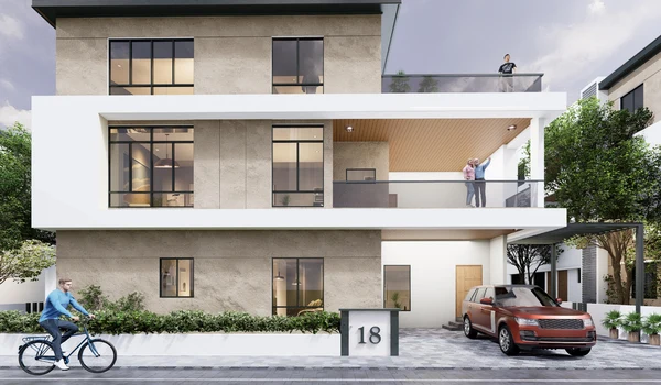 600 Sq. Yd East Facing Villa front elevation