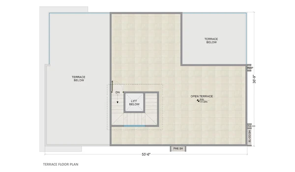 Auro Unnathi 400 sq. yd west facing villa terrace floor plan