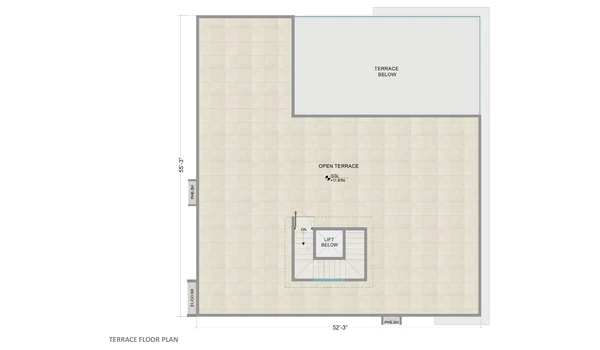 Auro Unnathi 600 sq. yd east facing villa terrace floor plan