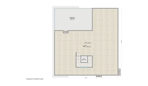 Auro Unnathi 600 sq. yd west facing villa terrace floor plan